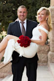 I wore this dress to my courthouse ceremony and it was perfect and photographed beautifully. The fabric is thick and lined and holds its shape well. I am in a wheelchair so I had to find a dress that looked and felt great while sitting and this was perfect. - Melissa D.