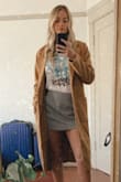 This coat is perfect for any outfit. After reading reviews people were saying it ran a little big so I listened and went with an XS. It's just right. Hugs your shoulders perfectly. Must get! - Jamie H.