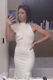 My wedding is in 16 days and I ordered this dress for my ceremony! It fits like a glove!! It is elegant and classy, perfect for what I am going for! The material is thick and great quality. So happy I ordered this!!! - Meghan G.