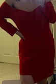 I am currently in between sizes so its a bit hard for me to shop but I ordered an XL and it fits well. With the right shape wear/bra combo I will absolutely love this dress even more. Paired it with some red heels. - Julia B.