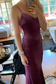Love this dress! Stretch is nice, I was kinda worried about the top button part busting but it lasted all day :)
For anyone shorter than 5'7 might consider hemming...
Also, color is more purple and slightly darker than pictured, see photos - Simone L.