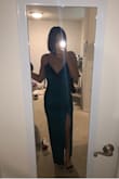 I am in love with this dress!! It is such a sexy but still classy dress- and so comfortable. Fits perfectly and has adjustable straps which is nice. Incredibly soft material. I can't wait to wear this for a winter wedding! - Vanessa P.