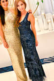 I wore this dress to my sisters wedding and I received so many compliments. I felt glamorous! After looking through several websites for a sequined dress with a classic fitted cut, I finally decided to buy this dress. Before deciding on this dress, I was looking at sequined dresses that were well over a few hundred of dollars. When I bought this dress, I was worried that it might look cheap or tacky because of how affordable this dress was.
I was very pleasantly surprised when I got it, the sequins were sewed on very well, and it seemed very sturdy!
I did have to get it tailored : shortened it and take in the sides
TIp for tailoring: there is a seam line around the knee area, tell your tailor to shorten it from there and not the bottom; the bottom flows really nicely and you don't want to mess with that part. - Tammy R.