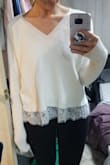 This is too cute. Fits perfectly to size. Slightly off white but a good color. - Allison G.