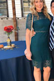 It's a cute dress looks good on. Material looks a little cheap but once on looks great. Fit a little loose but comfortable for a wedding. Love the color. - Christie S.