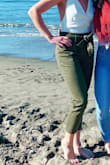 I love the material of these pants, so soft! They were a little shorter then I expected but I'm pretty tall! - Alicia K.