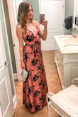 Would have fit a little up top better if I had bigger boobs. The color is a little different in every lighting, sometimes more copper sometimes more pink. I loved this dress and got compliments all night! - Maggie C.