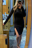 This dress is so cute and super comfortable! The slit gives it that sexy look! I love it! - Laura H.