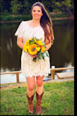 Got married in this dress you can dress it up or down. I'm an 8/10 and the medium fit perfect - Brandi M.