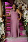 Loved the fact that you can wear the dress more then one way. I loved the softness of the material but found the dress to be heavy in weight. The material wrinkles quick and loosens up a little after you wear it. Overall I wore the dress to a big event and everyone loved it. Only down fall is when I took it to the cleaners it cost more to clean it due to the material. - Jovana G.