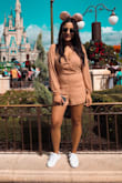 Loved this romper! I wore it to Disney and got so many compliments. It fit a bit tight around my bust and the modesty button came off but other than that the fit was great! - Carina G.