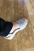 These fit perfectly was concerned after purchase as I picked these up on a final sale. Love love love them cant wait to wear once the weather warms up. Although an icy blue they look pretty neutral so I expect they will go with more than I expected. - Monica C.