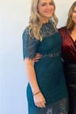 Wore it for a Christmas party and received so many compliments:) really well made and the lace isn't itchy at all. I like the space between the top and bottom yes it's not too revealing with the lace. - Kassie B.