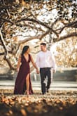 I LOVE this dress! It was perfect for our fall engagement pictures. The dress fit great, I only had to get the bottom hemmed cause I'm so short and I wore this with 2 inch heels. I also wore sticky pasties to pull the girls up! - Brianna R.