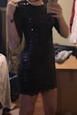 I really like this dress. However, I am small chested so that made it kind of baggy in the shoulder area. It should work better if I wear a bra with some padding though. Overall it's nice but I already noticed a couple of sequins coming off just by trying it on once. - Ariel B.