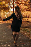 Great Dress. I originally ordered a size Small but I felt It was too big on me so I ordered an XS and it fit much better. It felt great and I felt great in it too. I used it for my Fall Engagement Pictures. - Lisseth R.