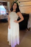 Loves this dress. It was hard finding a long white dress in the winter but this looked beautiful even with an oversized cardigan. Material was thin, would make a great spring dress. I had to get pasties but a nude strapless would work as well - Jenny B.