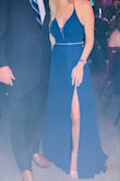 Great dress with embellishments under the bust and an adjustable lace back. Can't go wrong with this! - Lori M.