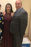 I am a Crossfiter so my upper back is a little bigger I had to order a XL to comfortably zip the dress up. I had to hem the dress because I'm short and brought as  the straps in the back lifted a bit. - Brianna A.