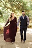 I wore this dress for my engagement photos and I loved the way it looked! I'm curved and often an in between size and it can be challenging to find the right fit. By the sizing chart I should wear large but it was too big and I exchanged for a M. The M fit perfect!!! - Kat R.