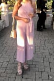Great material. Great blush pale pink color. Length is perfect. Very trendy. Love the cullote cut pants - RIA K.