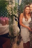 This dress was just beautiful! Came in wrapped up nicely. The material is not cheap, it does not have a stretched to it, but true to size. The lace and crochet detailed is so dainty. I wore it to a baby shower at a Tea Garden lounge, it was perfect and got lots of compliments! - Joanne J.
