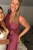 Fit perfect! Even had a little bit of room. Bought this dress for a wedding 3 mo postpartum, and it did a good job "hiding the baby pooch". Highly recommend - Kendall T.