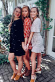 Literally the cutest dress ever! It fits great but the gems started to fall off after my first wear. :( - Hannah C.