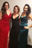 The dress fit like a glove! It was super comfortable with a nice stretchy material. I wore short heels because I knew I would be dancing all night and it still wasn't too long. - Maggy S.
