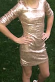 This dress was perfect for homecoming for my daughter but fell apart easily. After she had danced in it for 2 hours there was strings hanging from the dress where the sequence was. I should have called LuLus to return it but never did. It is a pretty dress but proceed with caution for the price. - Kristina B.