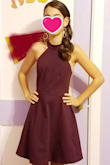 My daughter wore this dress to her Jr. High Fall Ball and LOVED IT!!!  The material was top quality and didn't feel cheap at all.  The wrinkles came out easily in my dryer's wrinkle remover option, with no damage to the dress.  The lace on the back held up nicely with all the dancing those girls did that night.  My daughter is under size for her age, so we ordered the smallest size we could.  All I had to do was tighten up the choker part of the dress, and it brought it all together for her.  With her gold, sparkly, heels and fancy dress, she felt so happy. - Julie A.