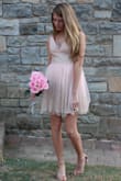 I love this dress! I wore it to homecoming and it was comfortable and cute! I got a lot of complements. It is a little low but fine if you are kind of flat (AKA me lol). I highly recommend this dress! - Caroline C.