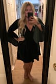 This dress fits so well! Really true to size. If you are short and curvy like me you will love the fit of this dress It's very flattering. It's a little low cut for busty girls, but depending on where you plan on wearing it it works just fine. Very worth the buy! - Kristina