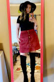 Fell in love as soon as I tried it on. I love the fit!! Not too tight at all. The pockets in the front are AMAZING! Put lip gloss in one side and my iPhone XR in the other. Didn't weigh the skirt down at all! I highly recommend - Chrissy T.
