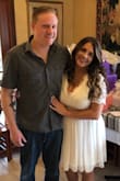 I bought this dress for my bridal shower. The material is very high quality!! I purchased an XL because my chest is on the larger size and with certain dresses if I don't get an XL my chest looks like its bulging or spilling out of the dress. The XL fit my chest perfectly and the lace top was a thicker material then the bottom which made my chest feel very secure and covered just right. I did add a rhinestone appliqué belt to sparkle the dress up a bit for my shower. I received so many compliments on how beautiful my dress was and asked where I got it from. I am not a big dress person and usually feel very uncomfortable wearing dresses but I felt very beautiful in this one! I would definitely recommend this dress to others. - Amy R.