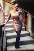 This is a beautiful dress on and hugs all my curves just right without being too tight or too short! The only issue I had with this dress is the sleeves catching against the dress and by the end of the night the dress had worn itself down to bald patches under my arms and sides of the dress. - Ashley R.