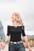 This shirt is SO comfortable. It feels like you're wearing a t-shirt but it looks so much cuter. Can be dressed up or worn casual, which I love. Wore for engagement photos! - Elizabeth M.