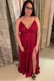 Omg! This dress is phenomenally beautiful!!! Once I opened the bag and by the way Customer Service is A1... I had a discrepancy with the shipping because my order was sent to the wrong post office, then it was sent back to the sender but when I called they quickly didn't hesitate to send it back right out with next day shipping for no cost to me... that was awesome! I received my package as they stated. Not to mention it was a holiday coming up that week but I got my package right on time! Now, back to the dress... This dress is so elegant, sexy, sophisticated. I'm short so the dress is a bit long so I would suggest to wear high heels for this dress. I'm in LOVE with the dress. It fits so perfectly. 
I can't wait time show it off at the X-mas Party! - Jessica R.