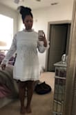 I loved this dress but it was not flattering on me. You have to size down! - Cornellia W.