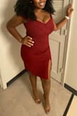 Fits perfect... needed help zipping it up. Love the fit and it's perfect for large bust... wasn't too tight and held them really good. Makes me feel really pretty. Wearing it to a wedding and will order in a different color for graduation pictures. Usually a size 12 and got a Large - Essence F.