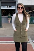 Love it! Sized down for a tight fit. Fits perfect and not "too cropped" even though I'm tall and big busted. - Elizabeth B.