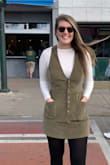 Cute dress/overalls skirt! A little short but I'm pretty tall. Nothing you can't wear or is inappropriate especially with tights! Fit well everywhere else! - Elizabeth B.
