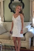My daughter wore this dress for her homecoming dance. It was both dressy and classy, but not too over-the-top for a homecoming dance. Easy to pair with either a simple shoe or a pop of color! - Kendra M.