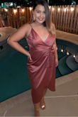 I wore this dress to a holiday party and got SO MANY compliments! I'm in love with the dress and the fitting. It's so flattering, hits all the right places, and it's comfortable! Really a beautiful dress - Sofia C.