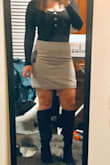 It does look a tad light than what the picture led me to believe but I still love it.  I copied the models outfit and I love it!  Will definitely need to find an excuse to go out soon so I can wear it out! - Lauren T.