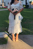 A little big but send it fixed. all my family and friends liked the dress. - Lucy O.