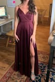 The dress was gorgeous and fit my bust perfectly but the length was about 4 inches too long even with heels.  The photo I added is after I had the dress hemmed. For reference I am about 5'4" - Emily M.