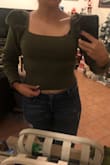 Not very long on the torso. Ordered a L and barely touches my belly. - Maryana S.
