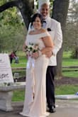 I purchased this dress for my wedding ceremony at the park, and it was a last-minute plan. The dress was ordered on a Monday and arrived 2 days later.  It was a speedy delivery, AND it fit beautifully.  The dress fit like a glove. - Laura H.