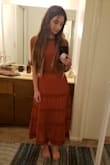 It's a little on the modest side. I know it is personal preference but it felt more "conservative" than boho where it hit on my legs. I wish the natural waist was a tad tighter but I wouldn't say it ran big.
Overall, I felt like it was beautiful and well made. Dress is sheer with slip both great quality. - Brittany H.